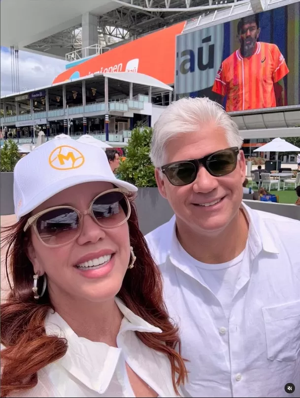 María Celeste Arrarás junto a Raúl Quintero. Fuente: Instagram