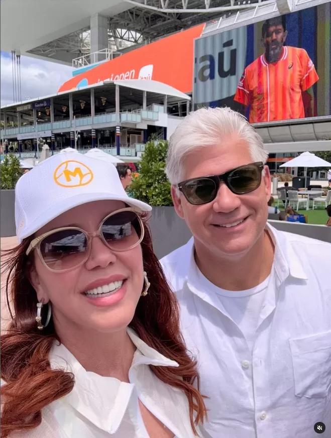 María Celeste Arrarás junto a Raúl Quintero. Fuente: Instagram