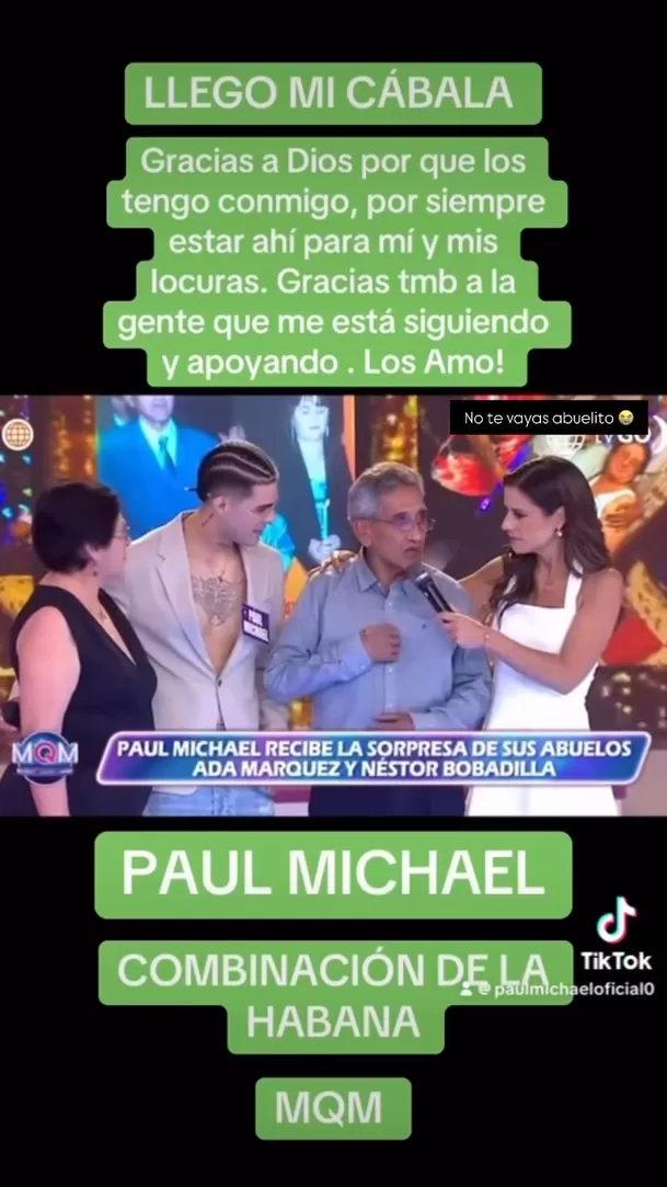 Don Néstor Bobadilla siempre apoyó a Paul Michael en su carrera musical / Captura