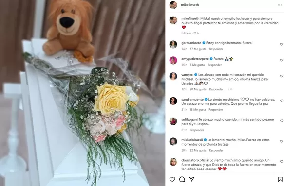 Michael Finseth anunció la muerte de su bebé / Instagram