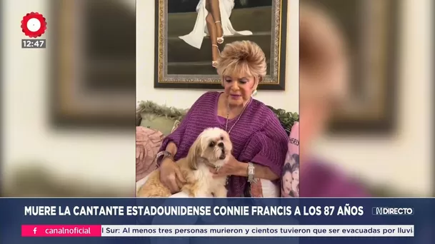 Ron Roberts, amigo de la artista, confirmó el fallecimiento de Connie Francis a los 87 años. Foto: Canal N Ron Roberts, amigo de la artista, confirmó el fallecimiento de Connie Francis a los 87 años. Foto: Canal N