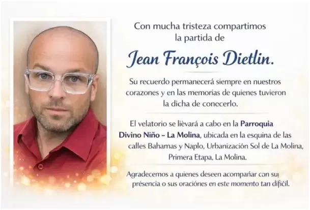 Dan a conocer la muerte del empresario Jean Francois Dietlin, expareja de Olinda Castañeda / Facebook Dan a conocer la muerte del empresario Jean Francois Dietlin, expareja de Olinda Castañeda / Facebook