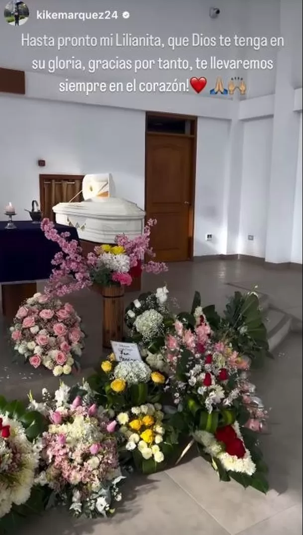 La despedida de Kike Márquez a la mamá de Génesis Tapia / Instagram