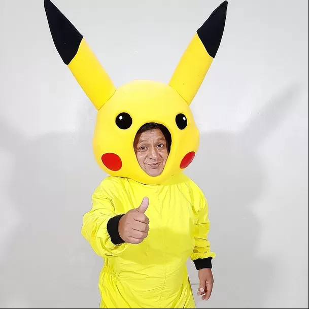  ‘Pompinchú’ caracterizó el personaje y parodia de 'Pikachu' / Facebook