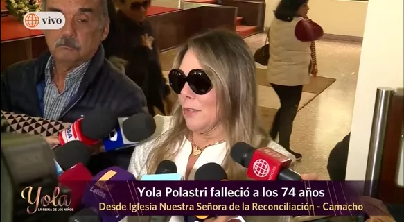 Danitza Pavlich Polastri es la sobrina de Yola Polastri quien la acompañó hasta sus últimos momentos con vida/foto: América Televisión