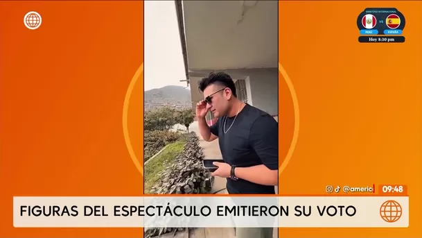 Deyvis Orosco volvió a Collique para emitir su voto / América Espectáculos Deyvis Orosco volvió a Collique para emitir su voto / América Espectáculos