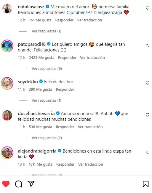 Angie Arizaga y Jota Benz se convirtieron en padres el 9 de agosto / Instagram