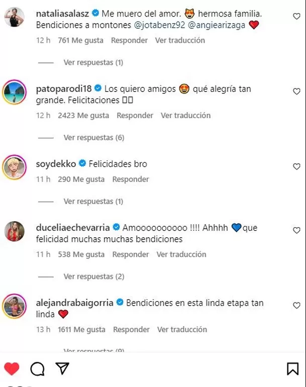 Angie Arizaga y Jota Benz se convirtieron en padres el 9 de agosto / Instagram