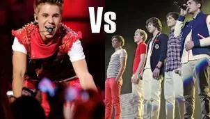 Fans de Justin Bieber y One Direction se enfrentan en las redes sociales. Foto: compuesta