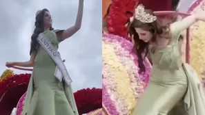 Fátima Bosch sufre desmayo en pleno desfile en Ecuador / Video: Miss Universo MX