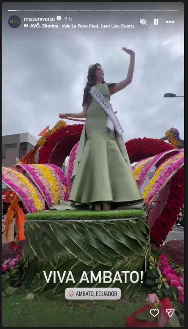 Fátima Bosch, la Miss Universo 2025, fue invitada de honor en una festividad en Ecuador, donde sufrió un desmayo / Instagram
