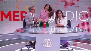 El periodista y conductor de Primera Edición recibió el cariño de sus colegas en plena emisión del programa. Video: Primera Edición