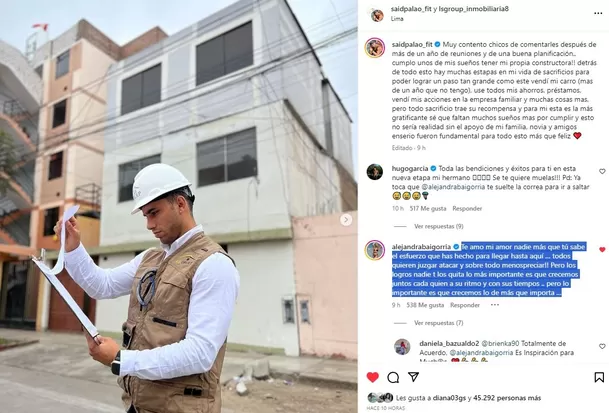 Said Palao tiene su propia inmobiliaria / Instagram