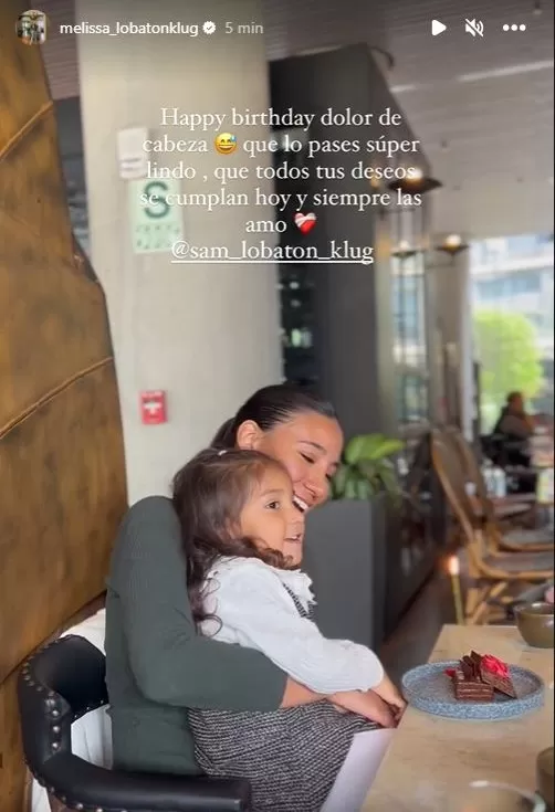 El particular mensaje enviado por Melissa Lobatón a su hermana Samahara por su cumpleaños/Foto: Instagram El particular mensaje enviado por Melissa Lobatón a su hermana Samahara por su cumpleaños/Foto: Instagram