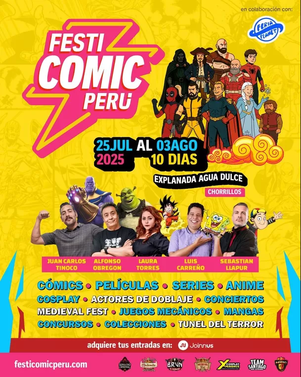 El Festi Cómic Perú 2025 se realizará en el distrito de Chorrillos / Instagram