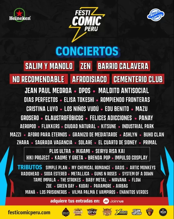 Los mejores musicales en el Festi Comic Perú 2025 / Instagram