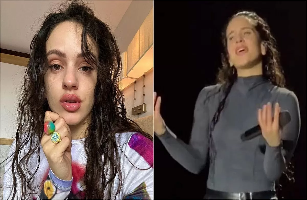 Rosalía llorando en pleno concierto antes de publicarse su separación de Rauw Alejandro / Instagram / TikTok