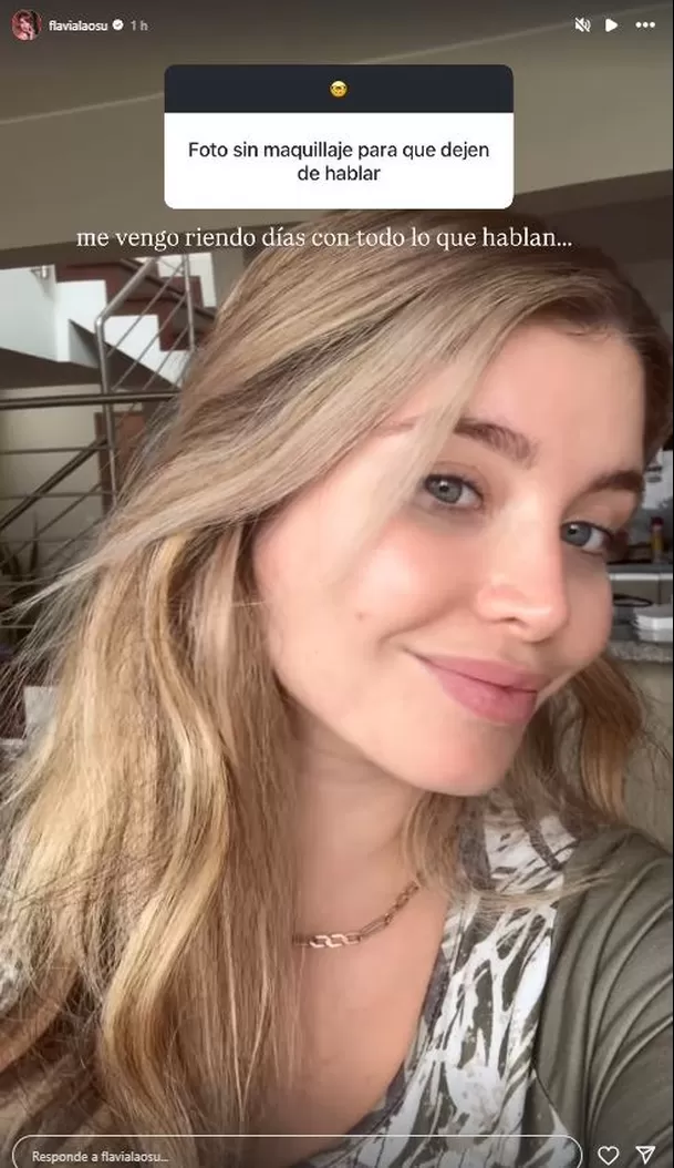 Flavia Laos lanzó inesperado mensaje tras críticas a su rostro. Fuente: Instagram