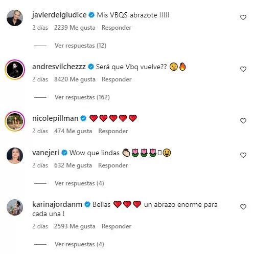 Actores de VBQ celebraron la reconciliación de Mayra Goñi y Flavia Laos con Ale Fuller / Instagram 