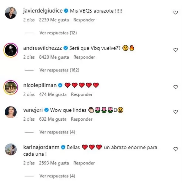 Actores de VBQ celebraron la reconciliación de Mayra Goñi y Flavia Laos con Ale Fuller / Instagram 