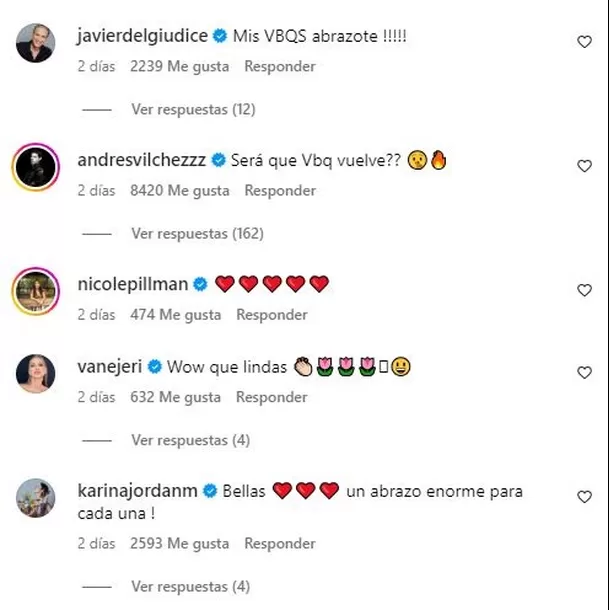 Actores de VBQ celebraron la reconciliación de Mayra Goñi y Flavia Laos con Ale Fuller / Instagram 