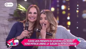 Flavia Laos presentó a su mamá en televisión nacional (Foto: Captura América TV)