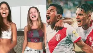 Flavia Laos y Luciana Fuster se juntaron para ver el Perú - Uruguay