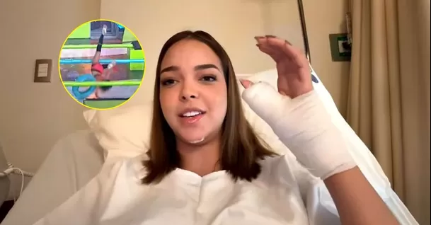Flavia López sufrió fuerte caída en 'Esto es guerra'. Foto: Instagram