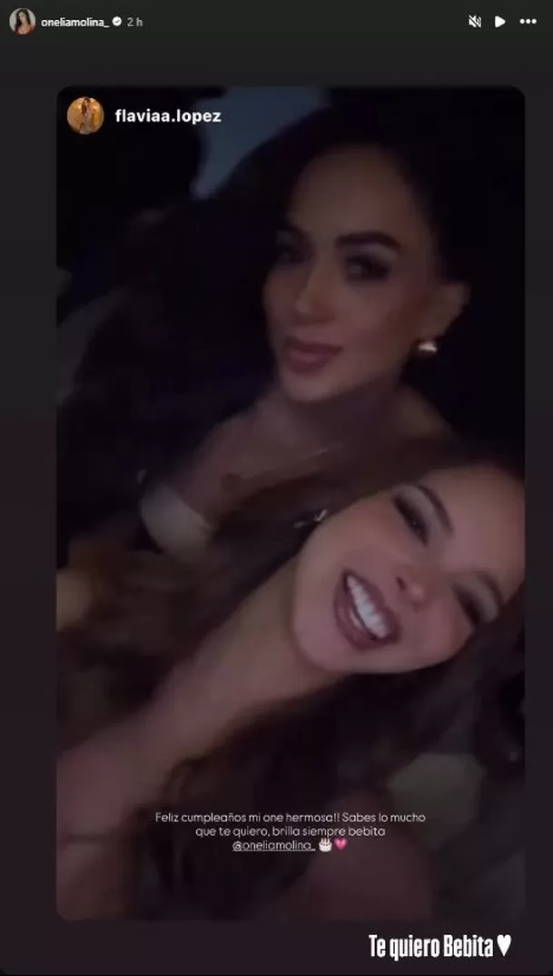 Flavia López sorprende a Onelia Molina con emotivo mensaje de cumpleaños / IG: oneliamolina_ 