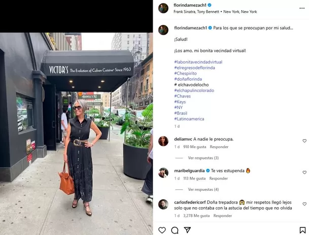 Florinda Meza respondió a rumores sobre su estado de salud tras estreno de bioserie sobre Chespirito / Instagram