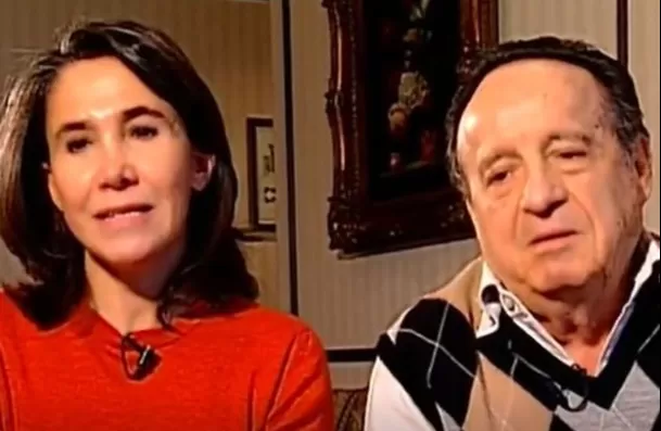 Florinda Meza y Roberto Gómez Bolaños concedieron una entrevista al programa 'Pasiones' de Chile en 2004 / Captura