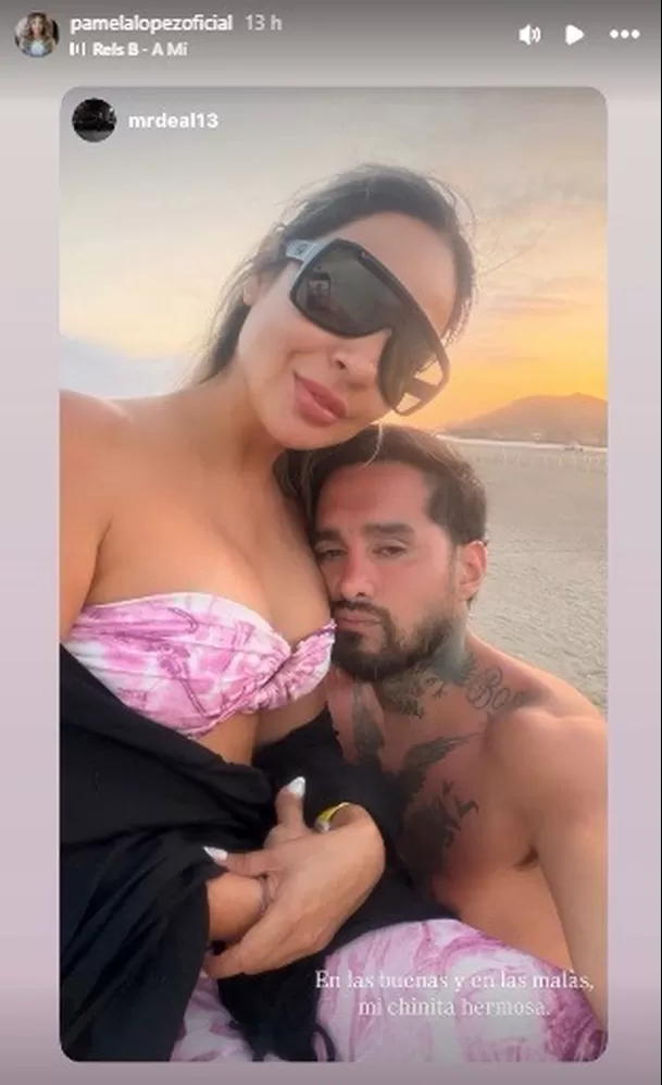 Franco Portales grita su amor por Pamela López con sensual foto / IG: pamelalopezoficial Franco Portales grita su amor por Pamela López con sensual foto / IG: pamelalopezoficial