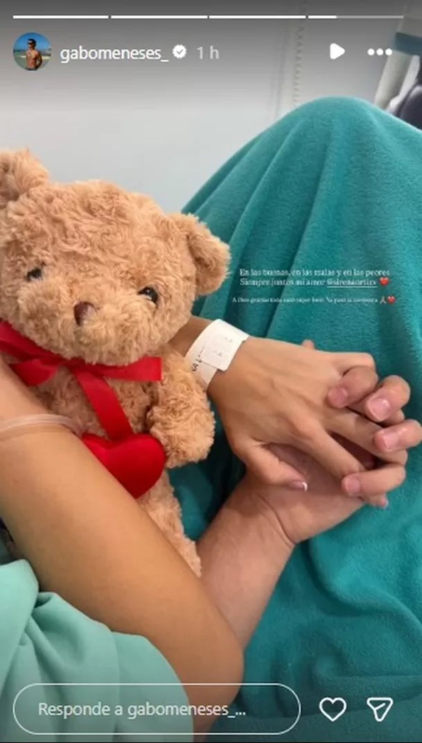 Gabriel Meneses compartió una fotografía junto a Sirena Ortiz y le dedicó un emotivo mensaje luego del difícil momento que atravesó/ Captura