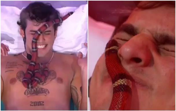 Gabriel Meneses en la temida prueba de valentía. Foto: América TV