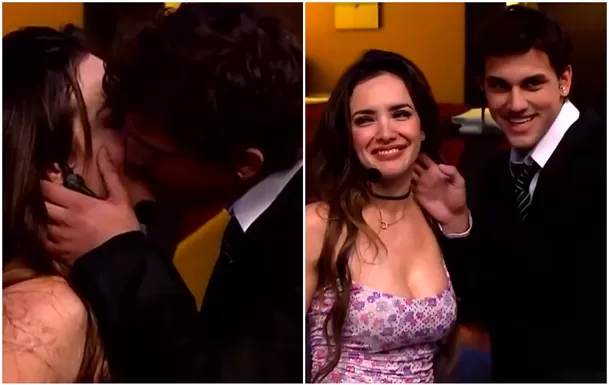 Rosángela Espinoza y Gabriel Meneses paralizaron el set de EEG con prolongado beso. Foto: América TV