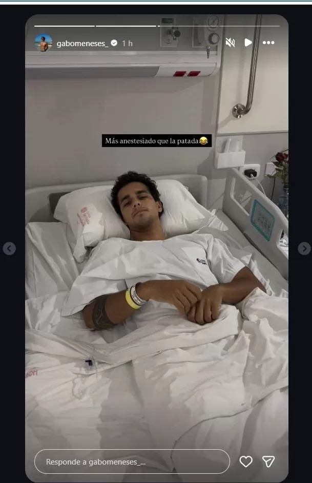 Gabriel Meneses se lesionó durante competencia en 'Esto es guerra'. Foto: Instagram Gabriel Meneses se lesionó durante competencia en 'Esto es guerra'. Foto: Instagram