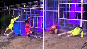 Gabriel Meneses venció a Mario Irivarren con un gran salto en cardíaco circuito. Fuente: AméricaTV