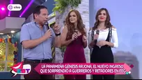 Génesis Arjona remeció el set de EEG con su regreso (Foto: Captura América TV)