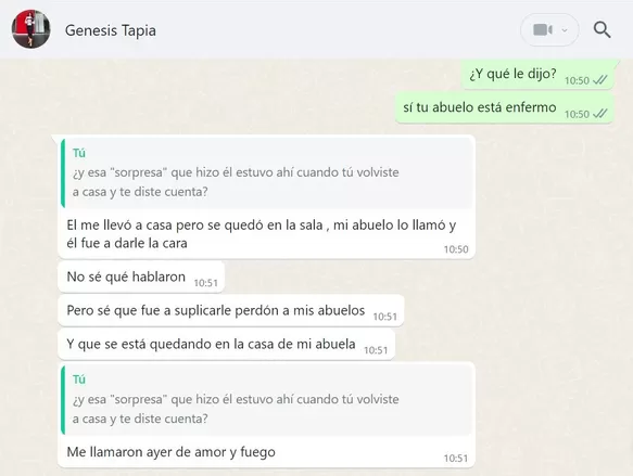 Conversación con Génesis Tapia/Foto: Web América Noticias