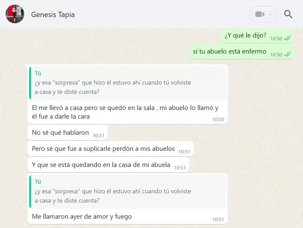 Conversación con Génesis Tapia/Foto: Web América Noticias