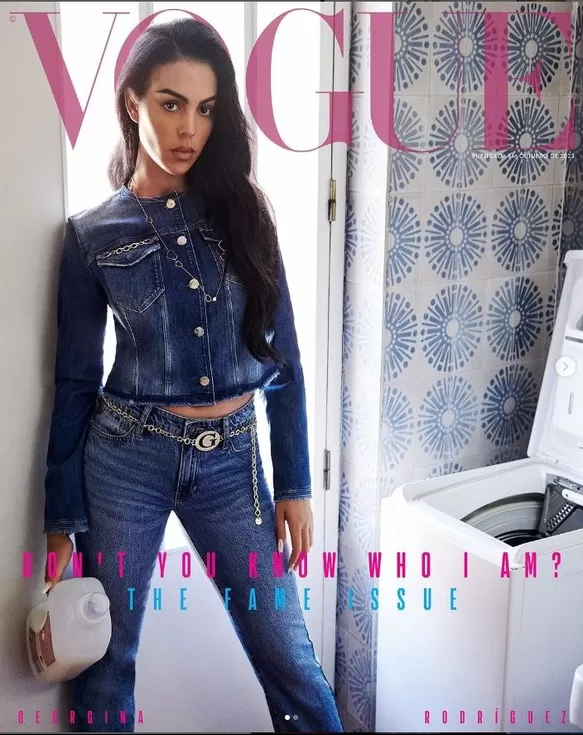 Georgina Rodríguez impactó a sus seguidores tras lucir irreconocible por el abuso de Photoshop en la portada de Vogue Portugal/ Foto: Vogue