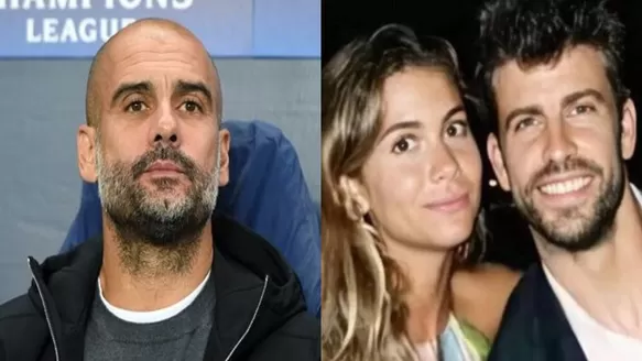 Pep Guardiola. Clara Chía. Gerard Piqué