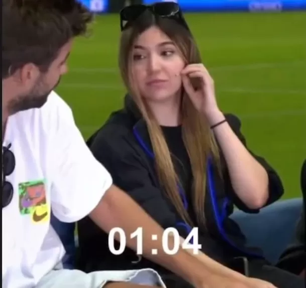 Imagen viral de Gerard Piqué frotándole la pierna a la mexicana Samy Rivers/Foto: TikTok