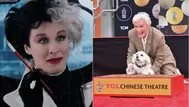 Glenn Close deja sus huellas junto a su perro Pip en Hollywood