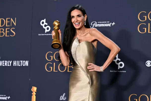 Demi Moore fue la ganadora por 'La Sustancia' / AFP