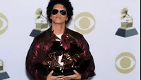 Bruno Mars arrasa en los premios Grammy 2018. Foto: EFE