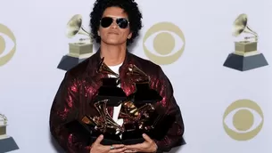 Bruno Mars arrasa en los premios Grammy 2018. Foto: EFE