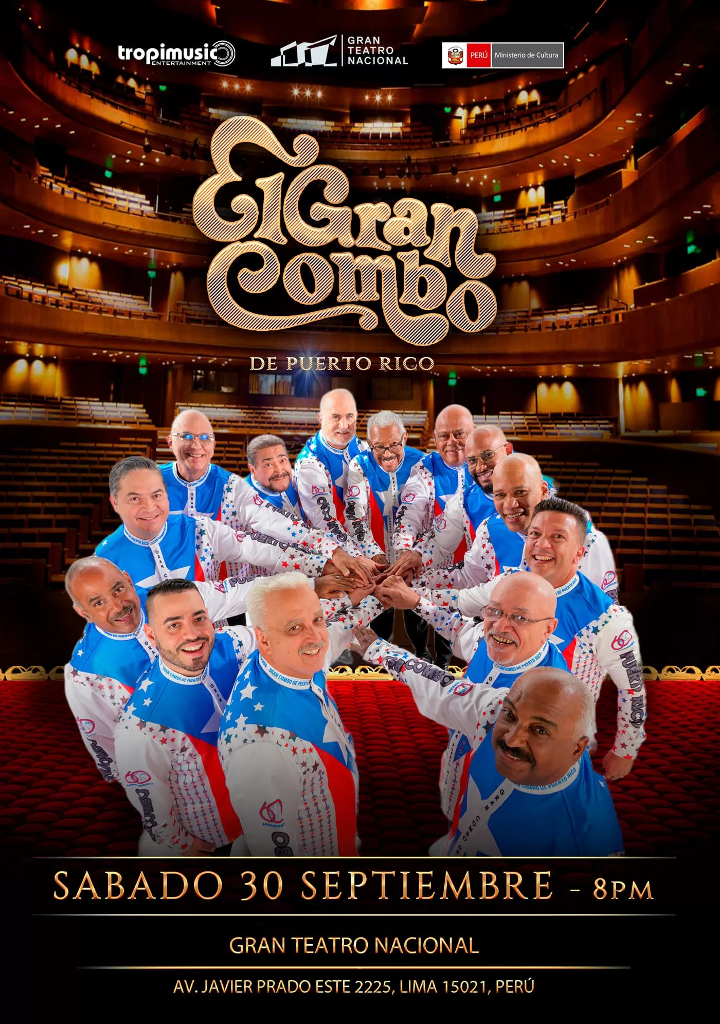 Concierto del Gran Combo de Pouerto Rico del 30 de septiembre en el Gran Teatro Nacional tiene entradas agotadas/ Foto: Difusión