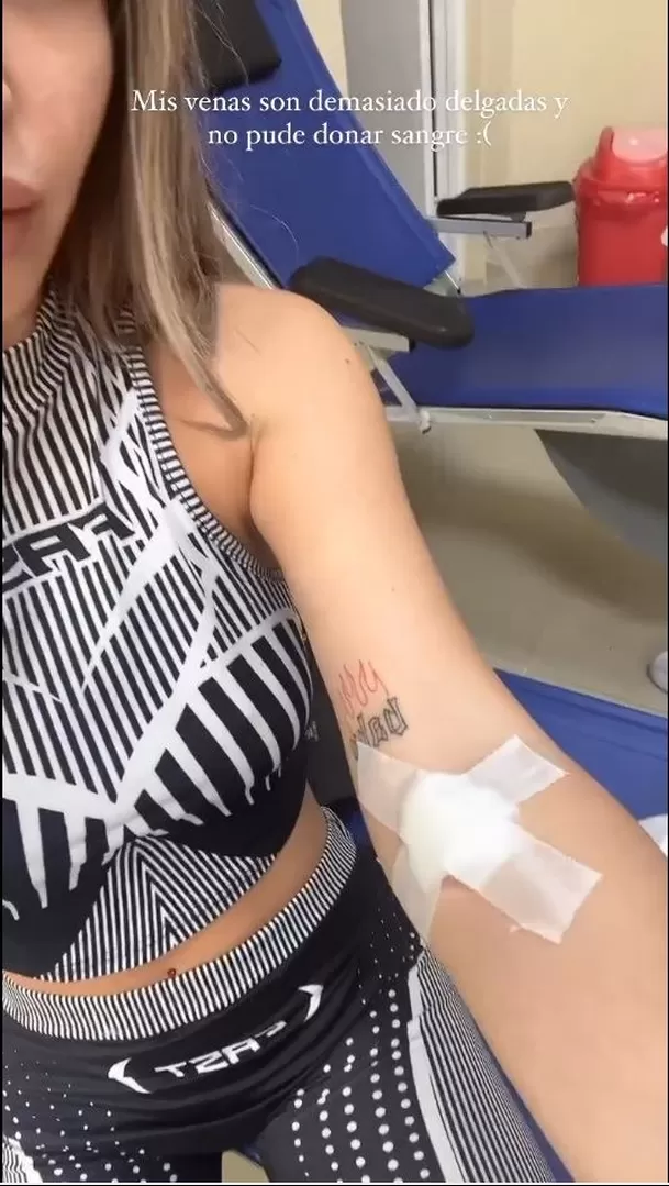 La influencer acudió junto a su pareja a donar sangre para su familiar, pero no lo logró/ Foto: IG Flavia Laos