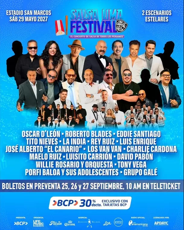 El Salsa Lima Festival 3 se llevará cabo en mayo de 2027 / IG: @salsalimafestival El Salsa Lima Festival 3 se llevará cabo en mayo de 2027 / IG: @salsalimafestival